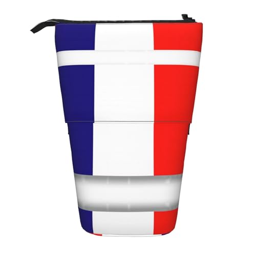 DRTGEDS Pop-Up-Federmäppchen und Kosmetiktasche mit französischer Flagge, Teleskop, Bastelbedarf, Make-up-Organizer DRTGEDS Pop-Up-Federmäppchen und Kosmetiktasche mit französischer Flagge, Teleskop, Bastelbedarf, Make-up-Organizer von DRTGEDS