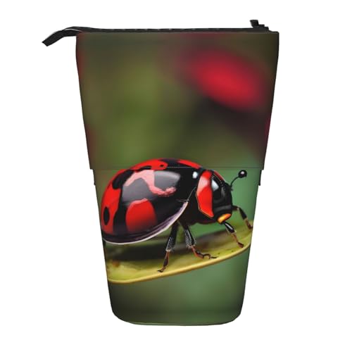 DRTGEDS Red Ladybug Dasisy Pop-Up-Federmäppchen und Kosmetiktasche, Standup, Teleskop-Bastelbedarf, Make-up-Organizer DRTGEDS Red Ladybug Dasisy Pop-Up-Federmäppchen und Kosmetiktasche, Standup, Teleskop-Bastelbedarf, Make-up-Organizer von DRTGEDS