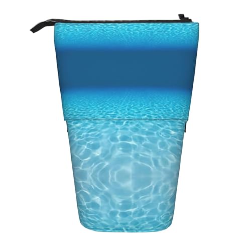 DRTGEDS Ruhige Unterwasserlandschaft Stehende Schreibwarentasche Teleskop-Stifttasche Halter Make-up Organizer Federmäppchen von DRTGEDS