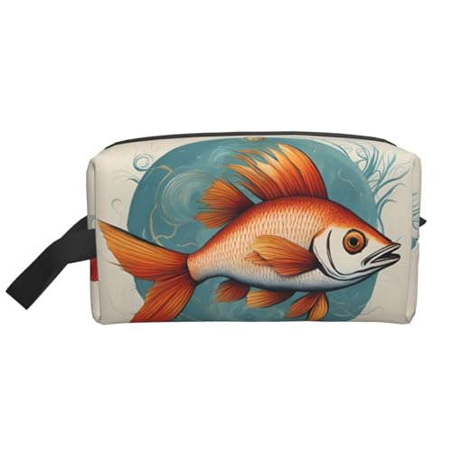 DRTGEDS Schöne Fisch-Kulturbeutel für Herren, tragbare Reise-Kulturbeutel, Rasiertasche, kleine Tasche, Schöne Fische, Einheitsgröße von DRTGEDS