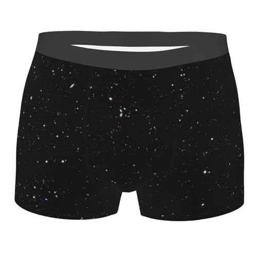 DRTGEDS Schwarze Glitzer-Boxershorts, feuchtigkeitsableitend und atmungsaktiv, Unterwäsche für Herren, Schwarz, X-Large von DRTGEDS