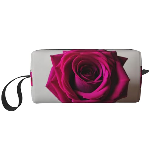 DRTGEDS Schwarze Kosmetiktasche mit Rosenmotiv für Damen, kleine Make-up-Tasche für Geldbörse, Make-up-Tasche, Reise-Make-up-Tasche mit Reißverschluss, Schwarze Blackgound-Rose, Einheitsgröße von DRTGEDS