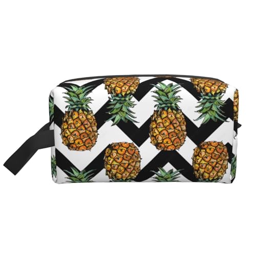 DRTGEDS Sommer-Kulturbeutel mit Ananas-Motiv für Herren, tragbare Reise-Kulturbeutel, Rasiertasche, kleine Tasche, Sommer Ananas, Einheitsgröße von DRTGEDS