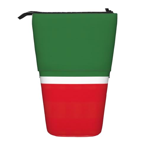 DRTGEDS Stehende Schreibwarentasche mit Flagge der Tschetschenischen Republik, Teleskop-Stifttasche, Make-up-Organizer, Federmäppchen von DRTGEDS