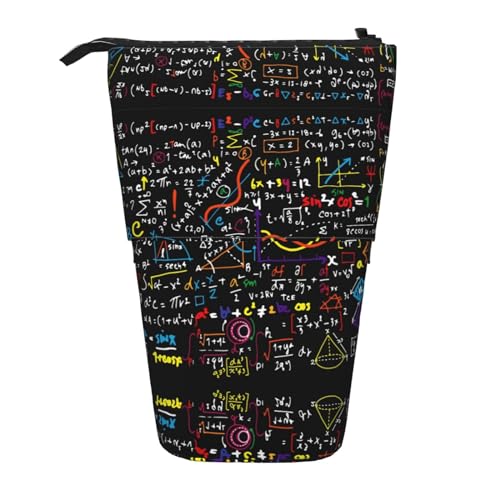DRTGEDS Stehende Schreibwarentasche mit Mathematikformel, Teleskop-Stifttasche, Make-up-Organizer, Federmäppchen DRTGEDS Stehende Schreibwarentasche mit Mathematikformel, Teleskop-Stifttasche, Make-up-Organizer, Federmäppchen von DRTGEDS