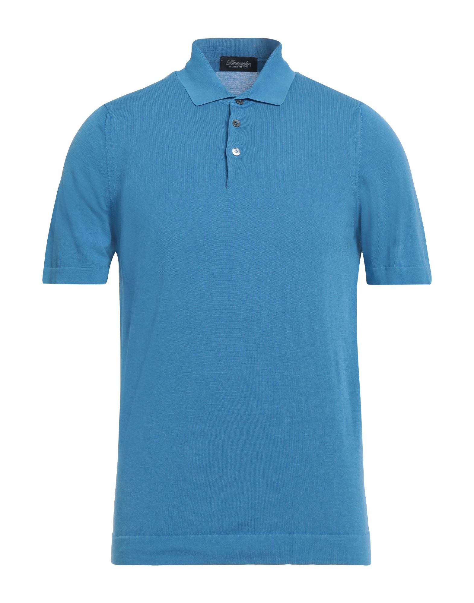 DRUMOHR Poloshirt Herren Azurblau von DRUMOHR