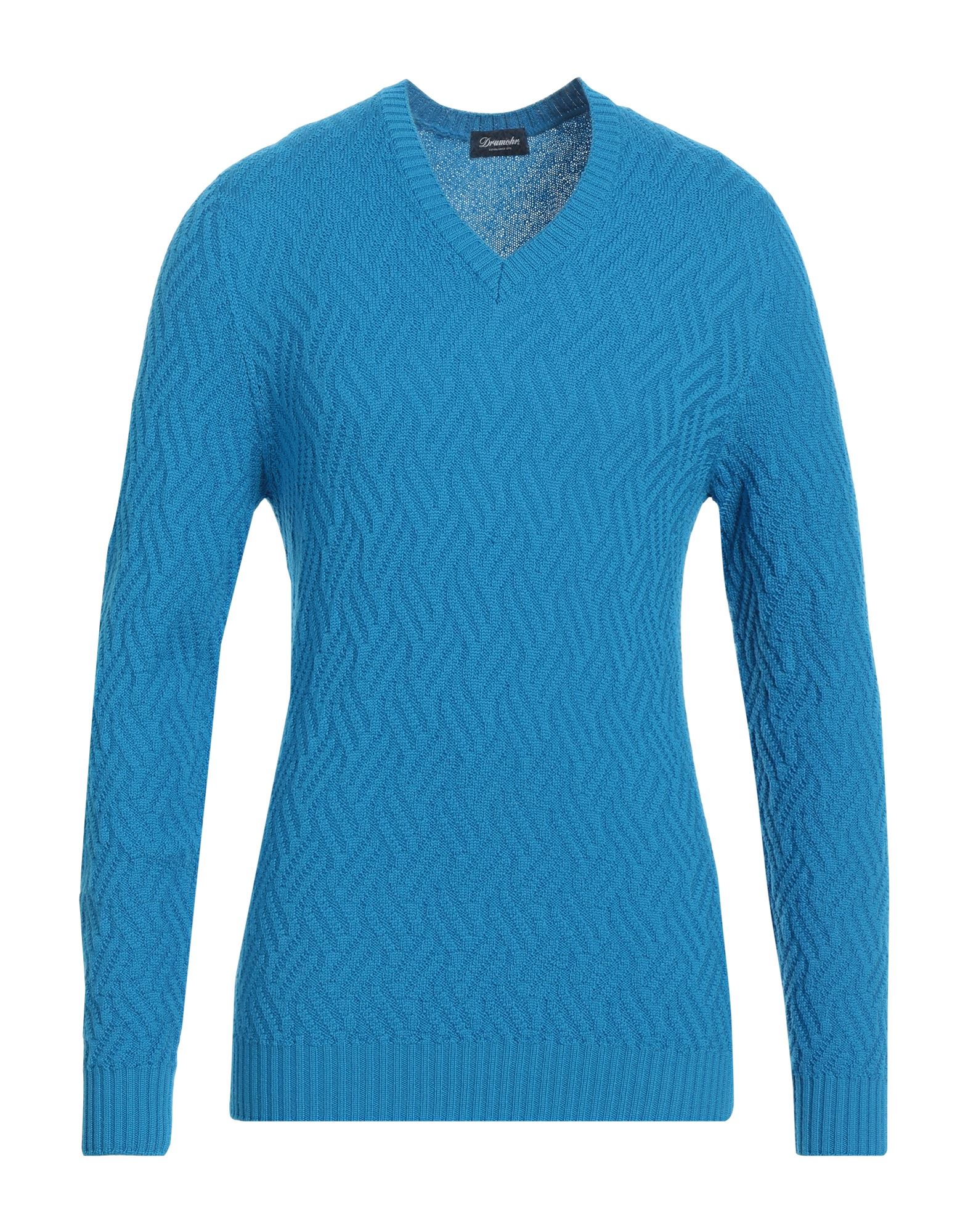 DRUMOHR Pullover Herren Azurblau von DRUMOHR