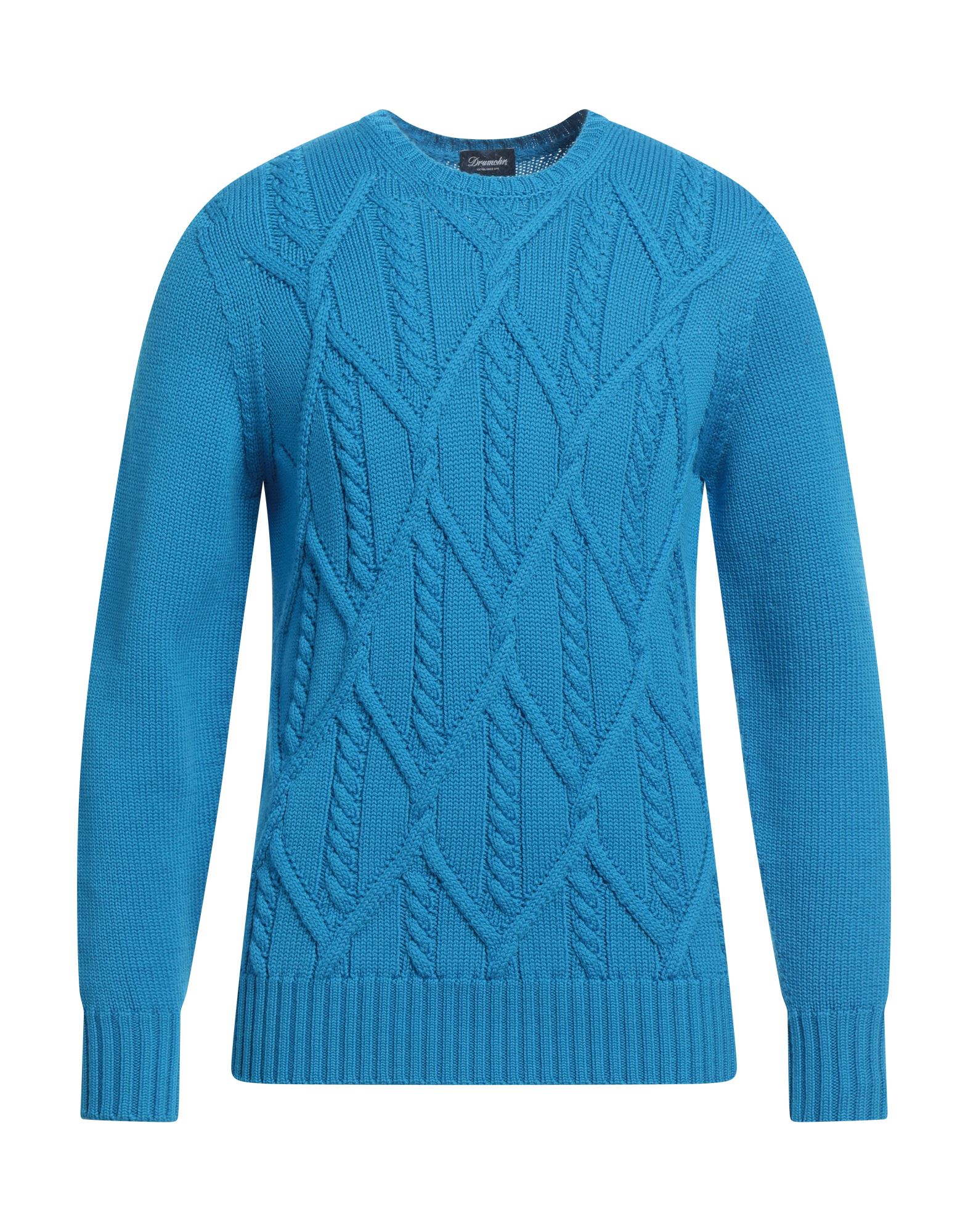 DRUMOHR Pullover Herren Azurblau von DRUMOHR