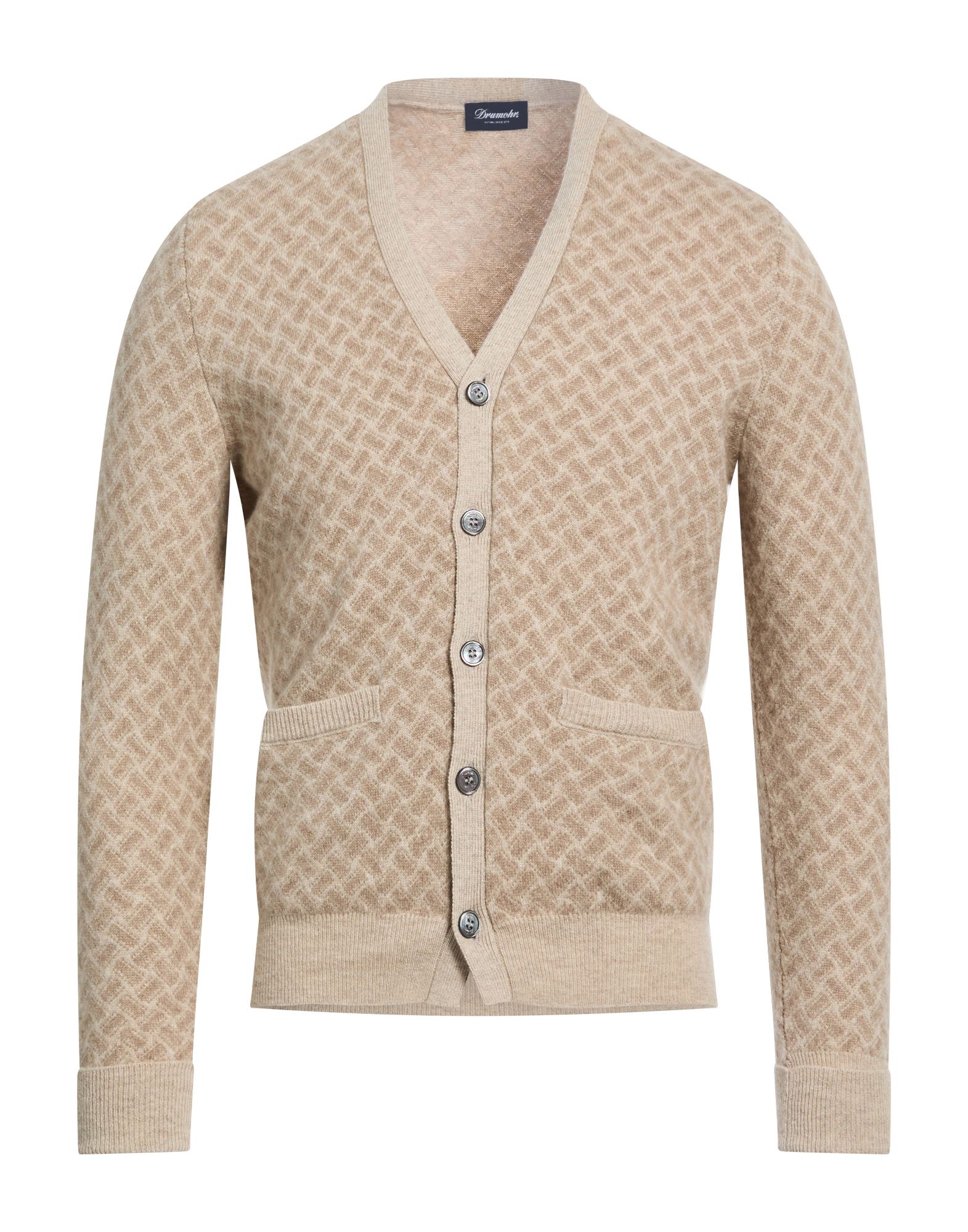 DRUMOHR Strickjacke Herren Beige von DRUMOHR