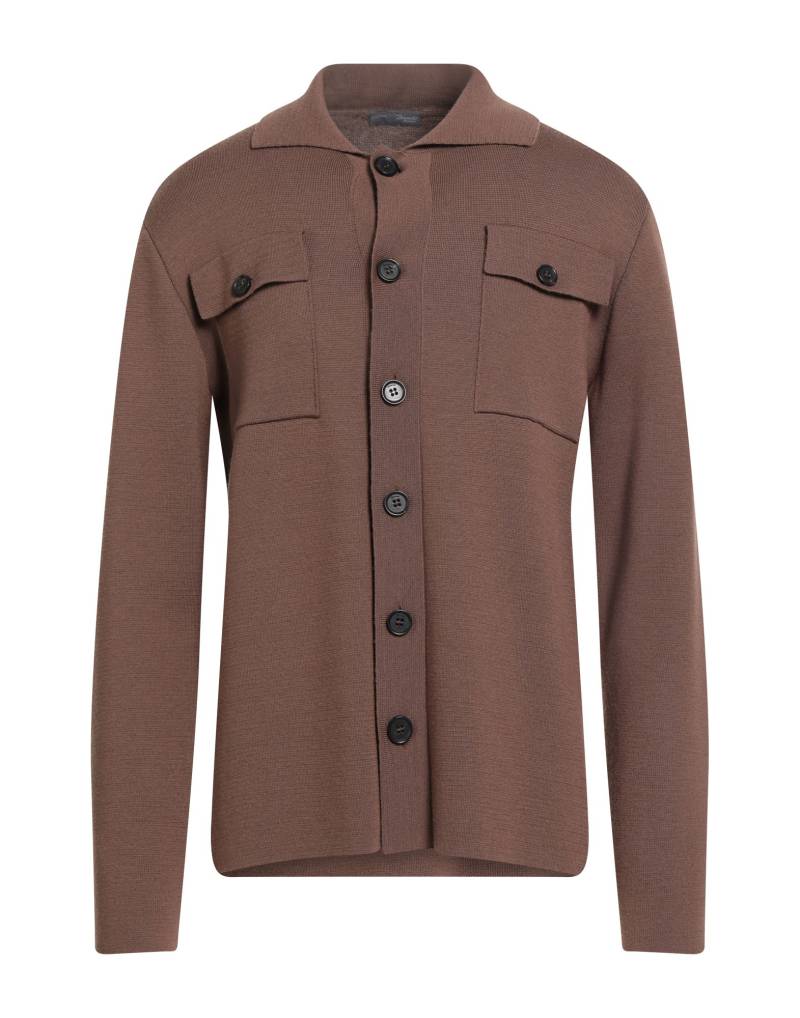 DRUMOHR Strickjacke Herren Braun von DRUMOHR