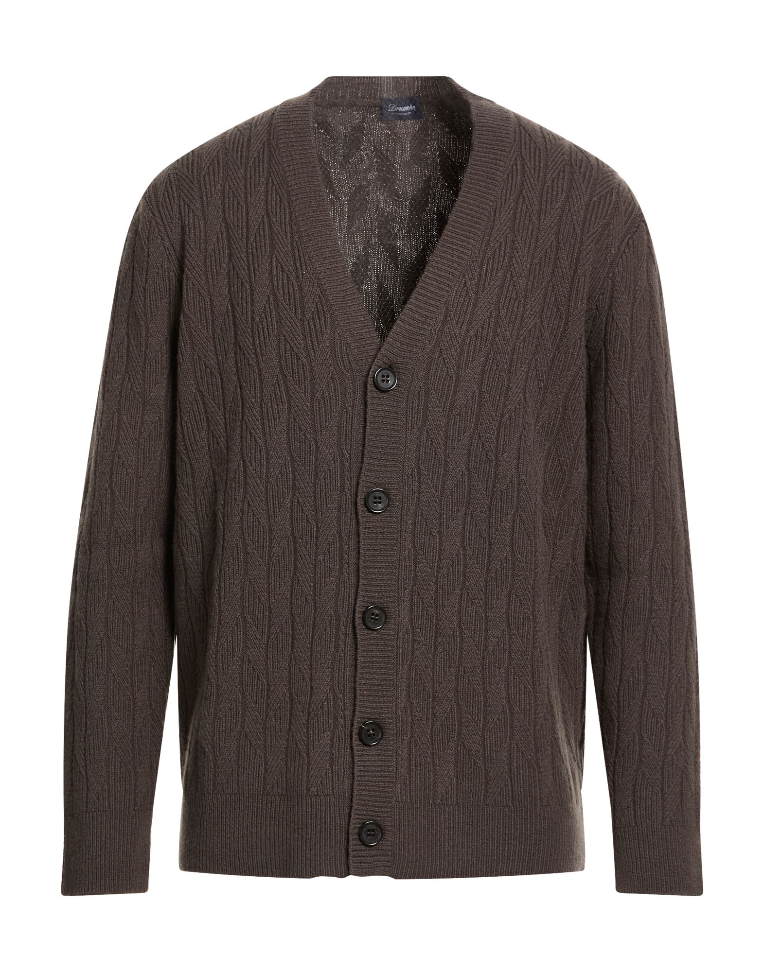 DRUMOHR Strickjacke Herren Braungrau von DRUMOHR