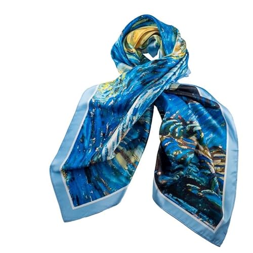 DRW Van Gogh Schal mit Sternennacht, 90 x 90 cm von DRW