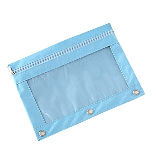 DRYIC Federmäppchent Transparentem Fenster, Schreibwarentasche, Ordner, Klassenzimmer, Aufbewahrungstasche, Für Mädchen, Jungen, Damen, Herren, Teenager, Studenten/Blue/Stand Size von DRYIC