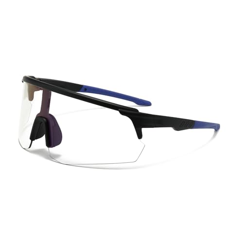 DSAFHIU Photochrome Sonnenbrille for Männer und Frauen mit UV400-Schutz, leichter PC-Rahmen und -Linse, blendfreie Brille for Autofahren, Radfahren und Wandern im Freien(Black and blue) von DSAFHIU