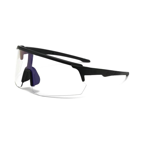DSAFHIU Photochrome Sonnenbrille for Männer und Frauen mit UV400-Schutz, leichter PC-Rahmen und -Linse, blendfreie Brille for Autofahren, Radfahren und Wandern im Freien(Black frame blue) von DSAFHIU