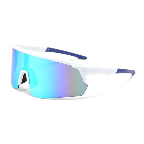 DSAFHIU Polarisierte Sport-Sonnenbrille for Radfahren – PC-Linse und -Rahmen, UV400-Schutz, Blendschutz, leicht, for Outdoor-Aktivitäten beim Laufen(Black frame blue) von DSAFHIU