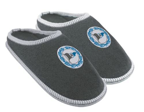Arminia Bielefeld Pantoffeln Hausschuhe Schuhe ** Logo Grau ** (eu_footwear_size_system, adult, numeric_range, medium, numeric_43, numeric_44) von DSC ARMINIA BIELEFELD