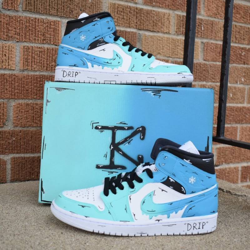 Blaue Karikatur Verblassen Jordan 1S Blaue Karikatur Verblassen Jordan 1S von DSCMFRT