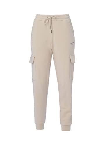 DSCVR Essentials Cargo Jogger Jogginghose Freizeithose Sporthose (as3, Alpha, s, Regular, Regular, Buttercream) von DSCVR