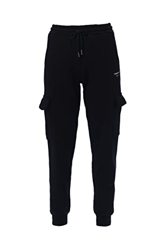 DSCVR Essentials Cargo Jogger Jogginghose Freizeithose Sporthose (as3, Alpha, x_l, Regular, Regular, Black) von DSCVR