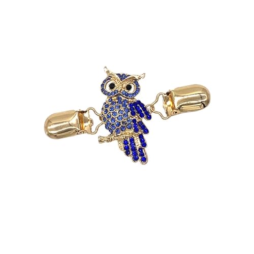2 Stück Retro Strickjacke Clip Hemd Pullover Kragen Clip Perle Strass Bluse Schnalle Kleidung Dekoration Brosche Pin(A) von DSFDFDG