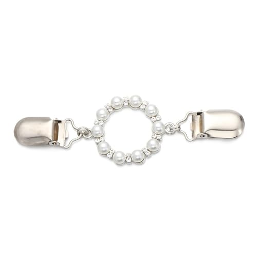 2 Stück Strass Pullover Clip Fransen Corsage Anti Licht Schnalle Vintage Anstecknadeln Kragen Clip(Style 4) von DSFDFDG
