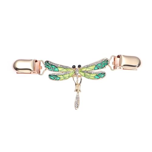 2 Stück Strass Pullover Clip Fransen Corsage Anti Licht Schnalle Vintage Anstecknadeln Kragen Clip(Style 7) von DSFDFDG