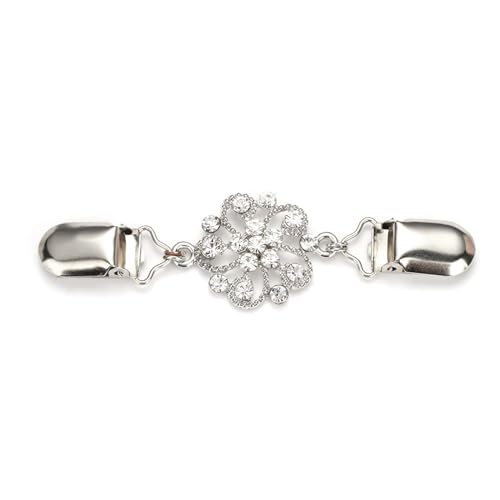 2 Stück Strickjacke Pullover Bluse Clips Mode Schal Brosche Schmuck Zubehör(Type B) von DSFDFDG