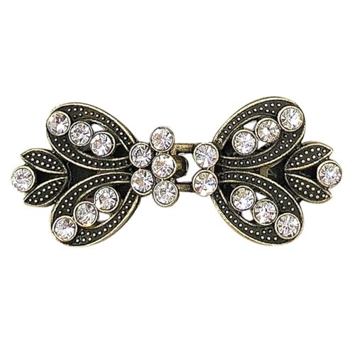 2 Stück Vintage Pullover Swirl Clip Cape Mantel Clips Retro Strickjacke Clip Schalkragen Verschluss Kleid Hemd Brosche Clip for Frauen Mädchen(C) von DSFDFDG