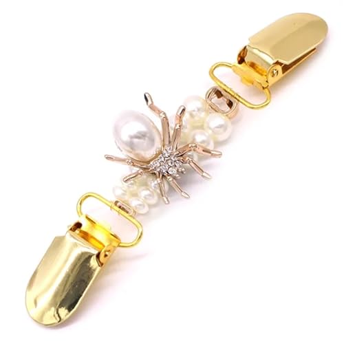 2 stücke Frauen Strickjacke Kragen Clip Pullover Schal Clips Broschen Kristall Charme Brosche Pins Schmuck Mit Ente-mund Clip halter(4) von DSFDFDG