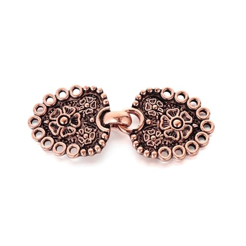 3 Stück Retro-Broschen for Damenbekleidung, Pullover, Bluse, Schal-Clips, Hemdkragen, Blumenmuster-Clip(Antique Coppe) von DSFDFDG