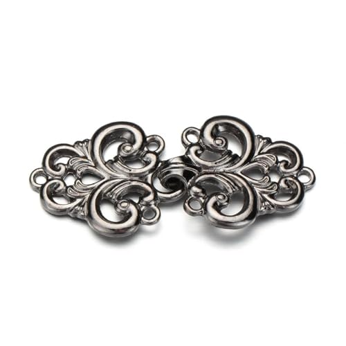 3 Stück Retro-Schal-Brosche for Damen, Anstecknadeln, Blumen-Design, klassischer Pullover, Strickwaren, Schal-Clip, Mädchen-Kleider, Strickjacke, Kragen-Clip(2-Gun Black) von DSFDFDG