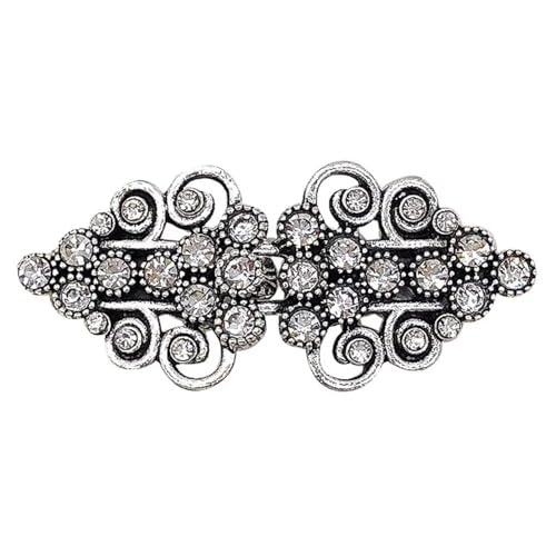 3 Stück Vintage Pullover Swirl Clip Cape Mantel Clips Retro Strickjacke Clip Schalkragen Verschluss Kleid Hemd Brosche Clip for Frauen Mädchen(D) von DSFDFDG