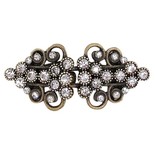 3 Stück Vintage Pullover Swirl Clip Cape Mantel Clips Retro Strickjacke Clip Schalkragen Verschluss Kleid Hemd Brosche Clip for Frauen Mädchen(F) von DSFDFDG