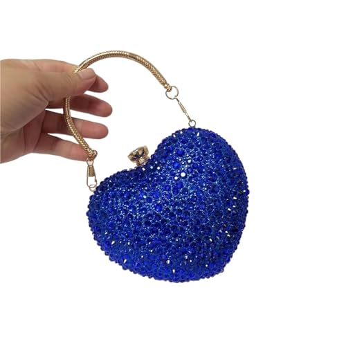 DSFDFDG Diamant Herz Strass Abendtasche Diamant Inlay Herzform Luxus Clutch Geldbörse Kristall Handtasche Party Taschen Frauen Für Prom Hochzeit Party Bankett(Beige) von DSFDFDG