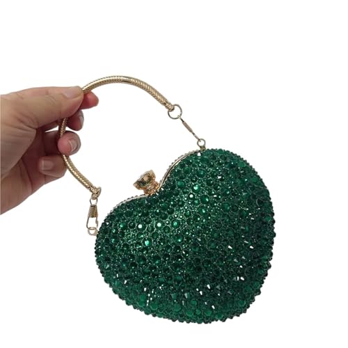 DSFDFDG Diamant Herz Strass Abendtasche Diamant Inlay Herzform Luxus Clutch Geldbörse Kristall Handtasche Party Taschen Frauen Für Prom Hochzeit Party Bankett(Color 1) von DSFDFDG