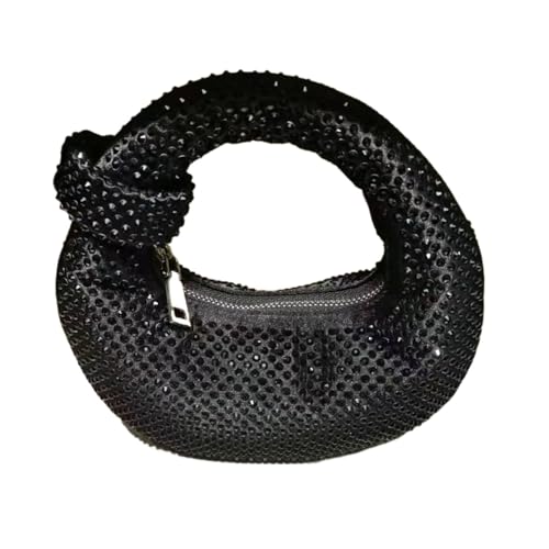 DSFDFDG Elegante Geldbörse Luxus Strass Party Mini Tasche Handtasche Geldbörse for Frauen Für Prom Hochzeit Party Bankett(Black) von DSFDFDG