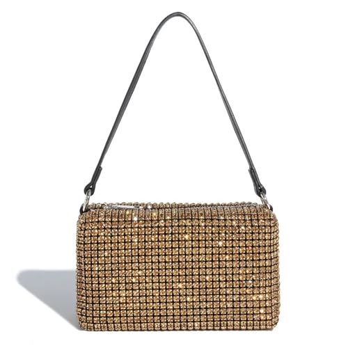 DSFDFDG Luxuriöse Abendtasche mit Strassperlen for Damen | Glitzernde Geldbörse for Bühnenauftritte | Elegante Clutch for Dinnerpartys Für Prom Hochzeit Party Bankett(Color 3) von DSFDFDG