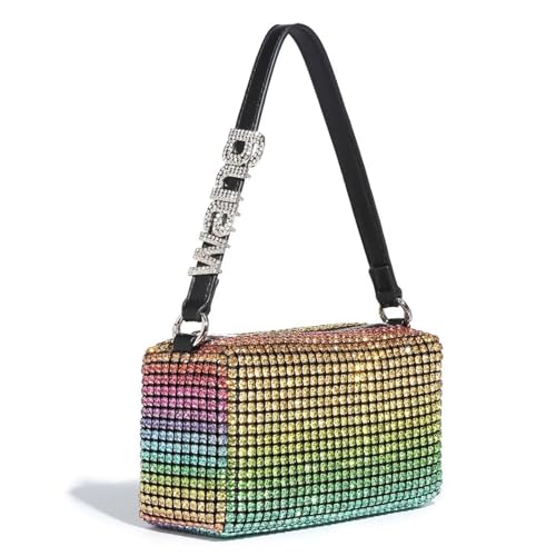 DSFDFDG Luxuriöse Abendtasche mit Strassperlen for Damen | Glitzernde Geldbörse for Bühnenauftritte | Elegante Clutch for Dinnerpartys Für Prom Hochzeit Party Bankett(Color 5) von DSFDFDG