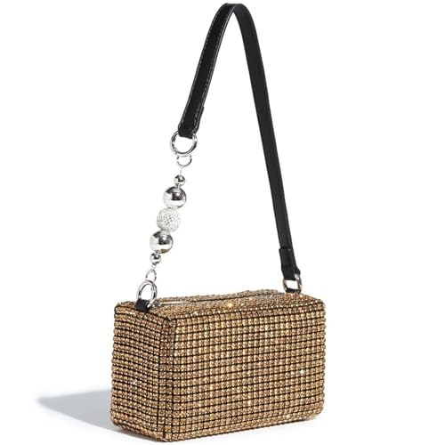 DSFDFDG Luxuriöse Abendtasche mit Strassperlen for Damen | Glitzernde Geldbörse for Bühnenauftritte | Elegante Clutch for Dinnerpartys Für Prom Hochzeit Party Bankett(Color 6) von DSFDFDG