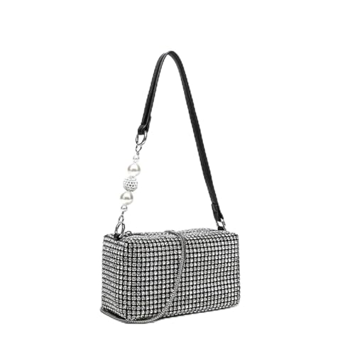 DSFDFDG Luxuriöse Abendtasche mit Strassperlen for Damen | Glitzernde Geldbörse for Bühnenauftritte | Elegante Clutch for Dinnerpartys Für Prom Hochzeit Party Bankett(Color2 26cm) von DSFDFDG