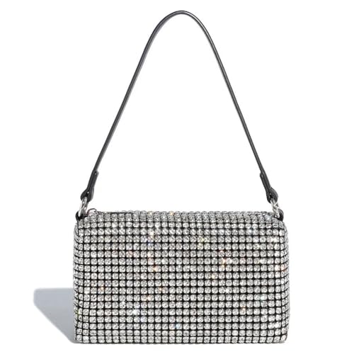 DSFDFDG Luxuriöse Abendtasche mit Strassperlen for Damen | Glitzernde Geldbörse for Bühnenauftritte | Elegante Clutch for Dinnerpartys Für Prom Hochzeit Party Bankett(Gold) von DSFDFDG