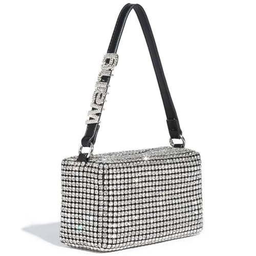DSFDFDG Luxuriöse Abendtasche mit Strassperlen for Damen | Glitzernde Geldbörse for Bühnenauftritte | Elegante Clutch for Dinnerpartys Für Prom Hochzeit Party Bankett(Green) von DSFDFDG