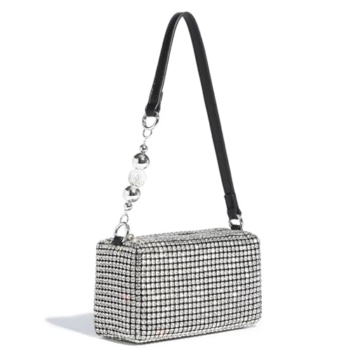 DSFDFDG Luxuriöse Abendtasche mit Strassperlen for Damen | Glitzernde Geldbörse for Bühnenauftritte | Elegante Clutch for Dinnerpartys Für Prom Hochzeit Party Bankett(Khaki) von DSFDFDG