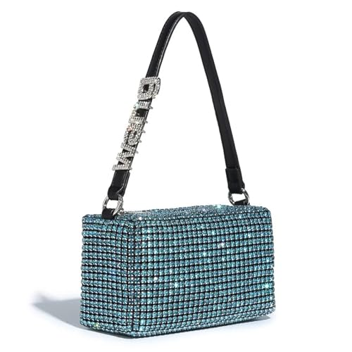 DSFDFDG Luxuriöse Abendtasche mit Strassperlen for Damen | Glitzernde Geldbörse for Bühnenauftritte | Elegante Clutch for Dinnerpartys Für Prom Hochzeit Party Bankett(Orange) von DSFDFDG