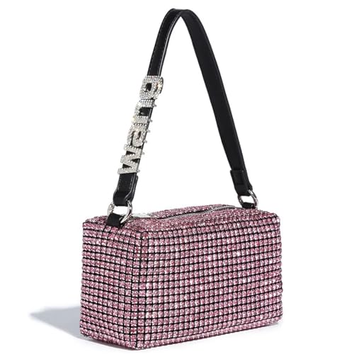 DSFDFDG Luxuriöse Abendtasche mit Strassperlen for Damen | Glitzernde Geldbörse for Bühnenauftritte | Elegante Clutch for Dinnerpartys Für Prom Hochzeit Party Bankett(PURPLE) von DSFDFDG