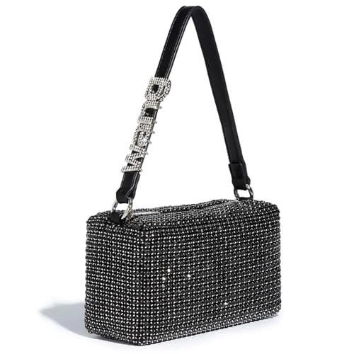 DSFDFDG Luxuriöse Abendtasche mit Strassperlen for Damen | Glitzernde Geldbörse for Bühnenauftritte | Elegante Clutch for Dinnerpartys Für Prom Hochzeit Party Bankett(SKY BLUE) von DSFDFDG