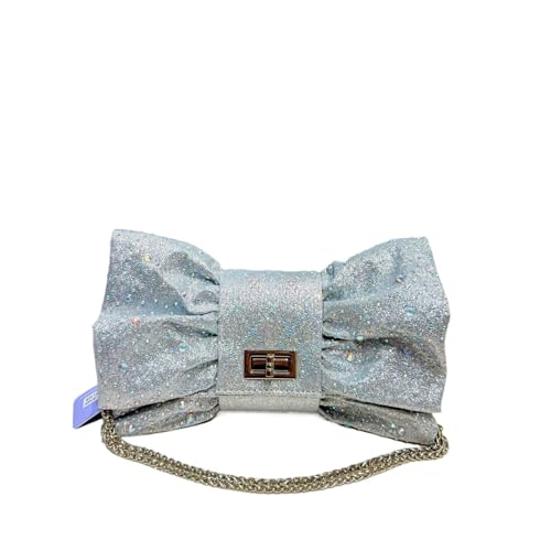 DSFDFDG Schmetterling Strass Abendtaschen Metall Prom Clutch Diamanten Clutch mit Kette Schulter Handtaschen Hochzeit Damen Geldbörse Für Prom Hochzeit Party Bankett(Silver) von DSFDFDG