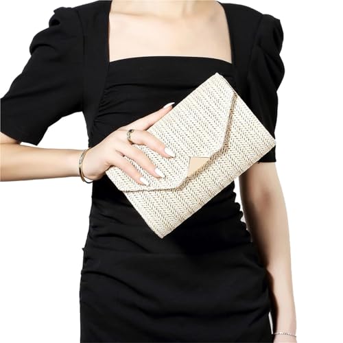 DSFDFDG Strohgewebte Clutch Bag Strand Rattan Kausal Damen Party Hochzeit Abendtasche Sommerurlaub Luxus Handtasche Rattan Gewebt Für Prom Hochzeit Party Bankett(Color 1) von DSFDFDG