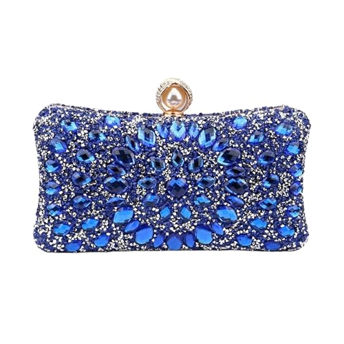 DSFDFDG Volldiamanten Abendtaschen Blume Strass Clutch Taschen Metall Perle Luxus Prom Hochzeit Abendessen Handtaschen Für Prom Hochzeit Party Bankett(Color 6) von DSFDFDG